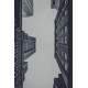 Placa Decorativa Pr�dios Preto e Branco Vistos de Baixo
