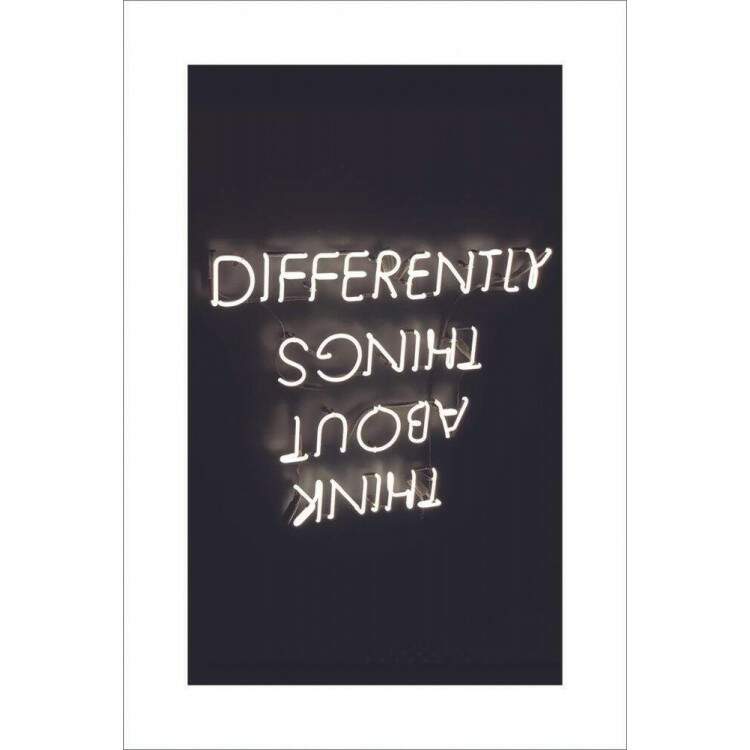 Placa Decorativa Think About Things Differently