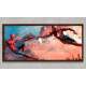 Quadro Decorativo Slim Homem Aranha e Homem de Ferro M�os da Cria��o