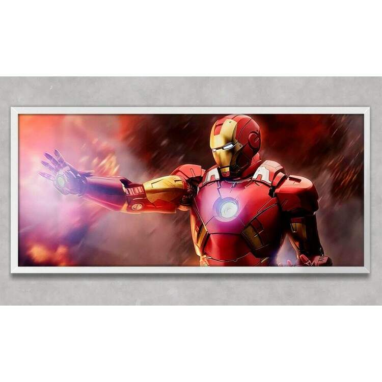 Quadro Decorativo Slim Homem de Ferro em Ao