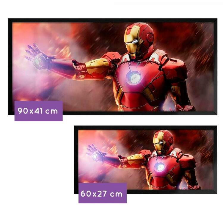 Quadro Decorativo Slim Homem de Ferro em Ao