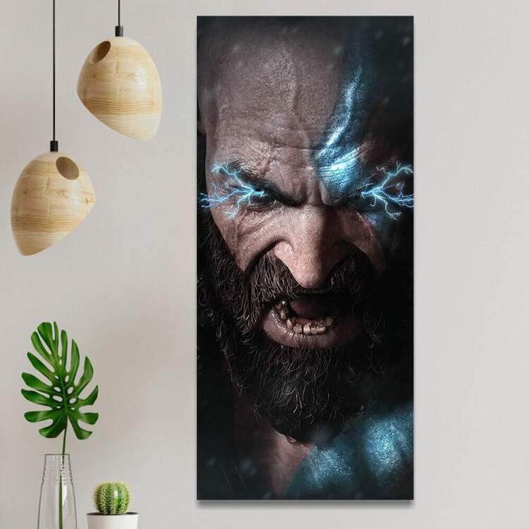 Quadro Decorativo Slim Kratos God of War