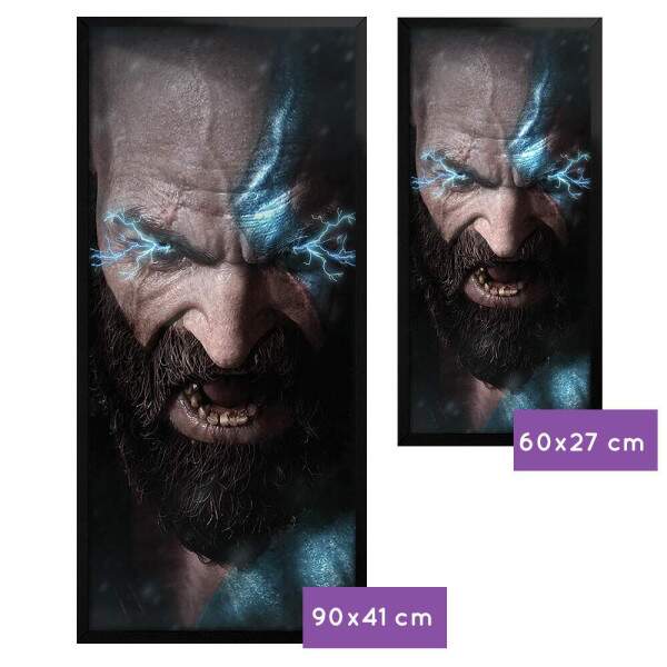 Quadro Decorativo Slim Kratos God of War