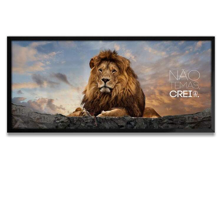 Quadro Decorativo Slim Leo de Jud No Temas Creia