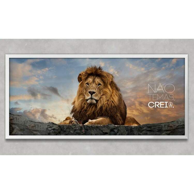 Quadro Decorativo Slim Leo de Jud No Temas Creia