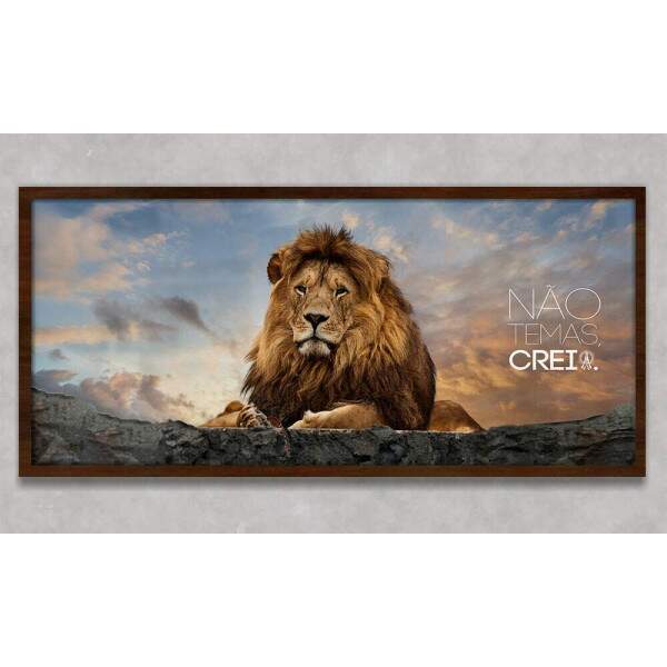 Quadro Decorativo Slim Leo de Jud No Temas Creia