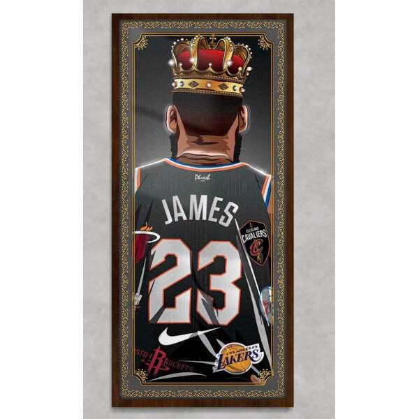 Quadro Decorativo Slim Desenho Lebron James