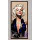 Quadro Decorativo Slim Pintura de Marilyn Monroe
