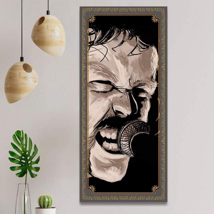 Quadro Decorativo Slim Metallica Vocalista