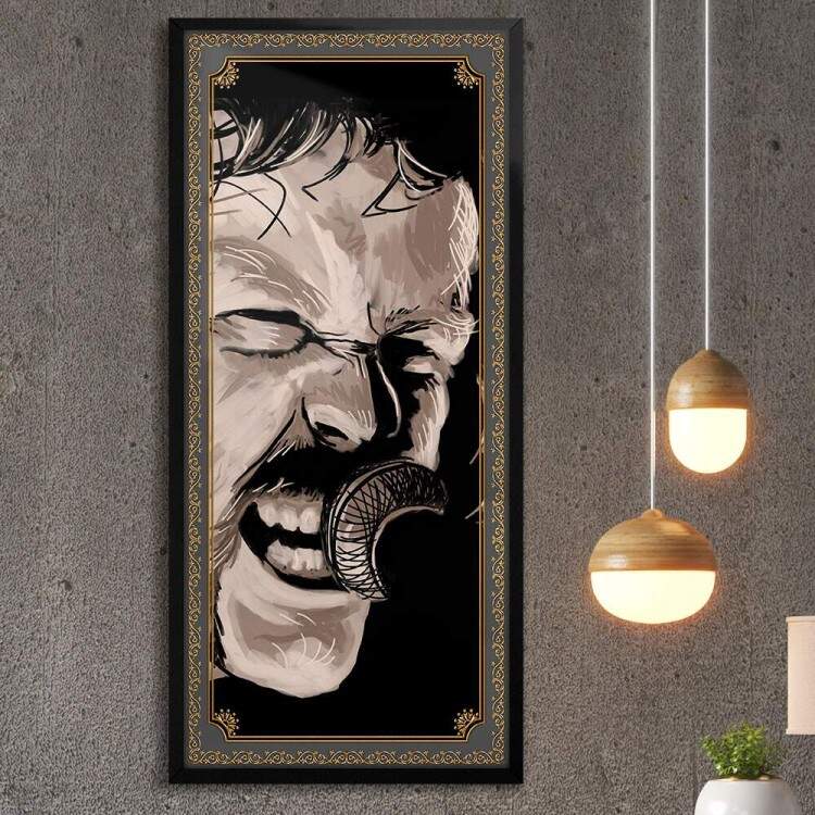 Quadro Decorativo Slim Metallica Vocalista