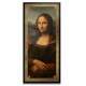 Quadro Decorativo Slim Mona Lisa Moldura Dourada