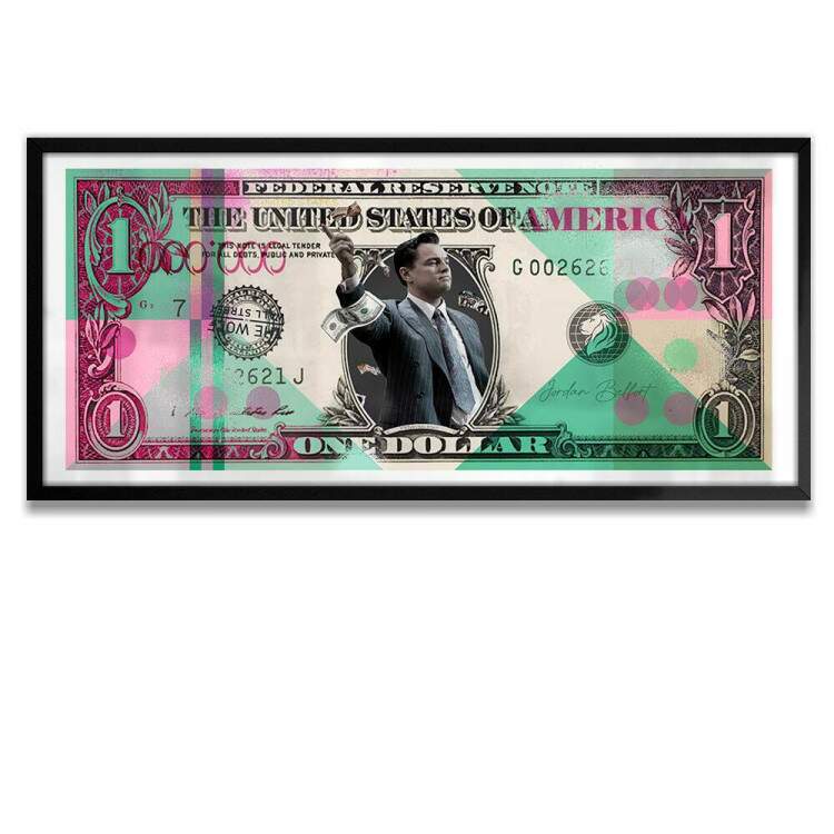 Quadro Decorativo Slim O Lobo de Wall Street Dlar