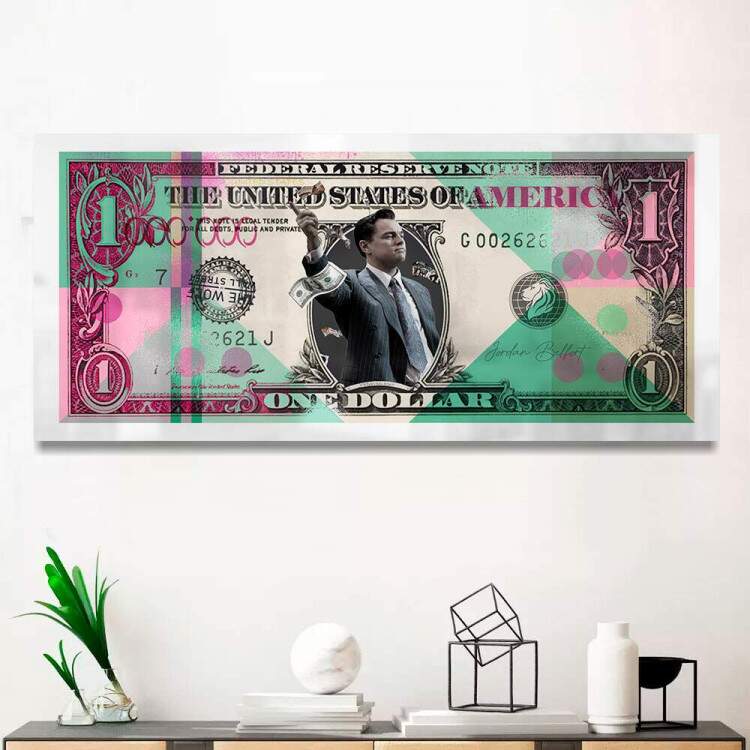 Quadro Decorativo Slim O Lobo de Wall Street Dlar