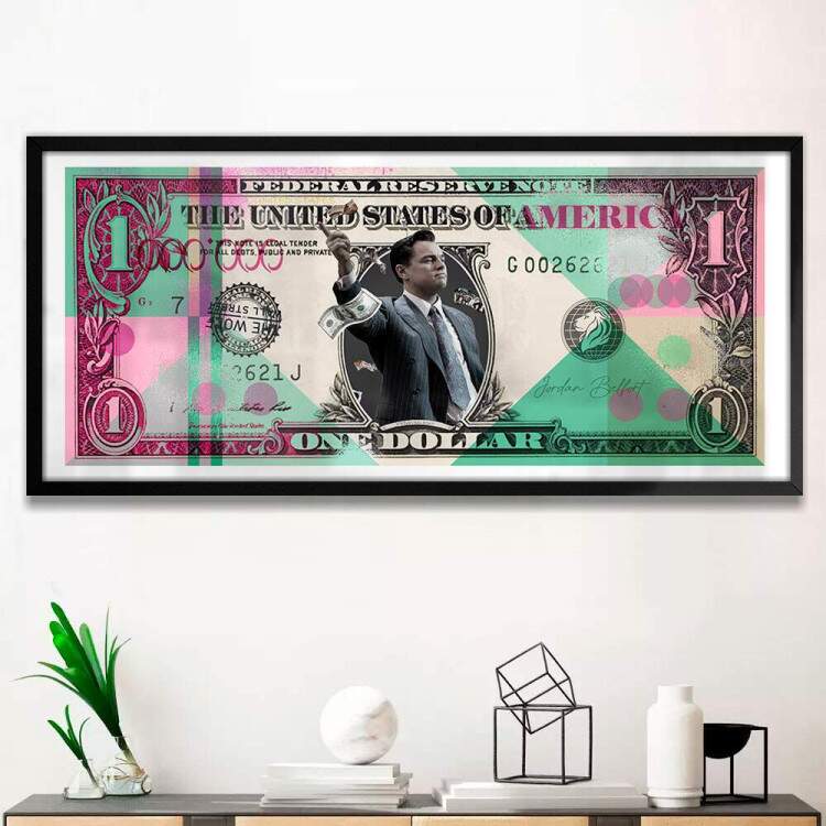 Quadro Decorativo Slim O Lobo de Wall Street Dlar