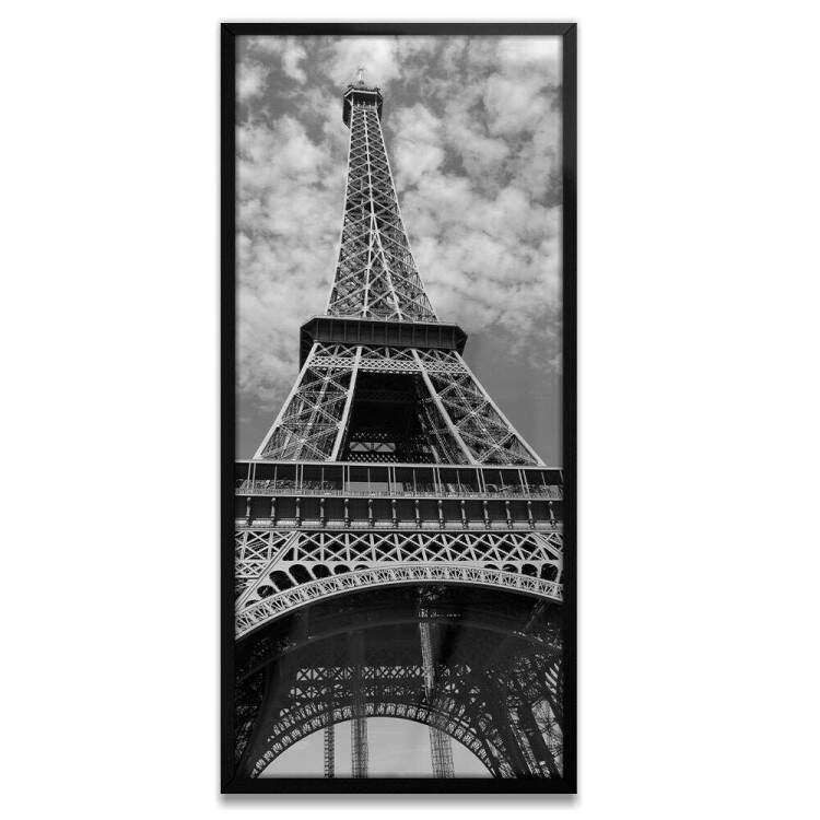 Quadro Decorativo Slim Torre Eiffel Paris Preto e Branco 02