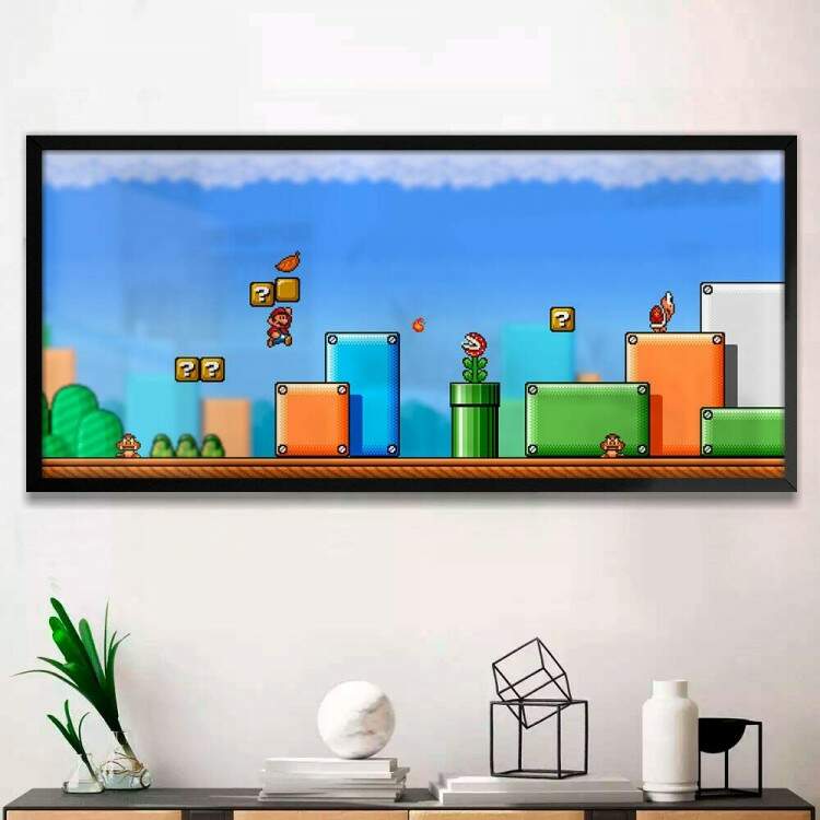 Quadro Decorativo Slim Jogo Mario Bros