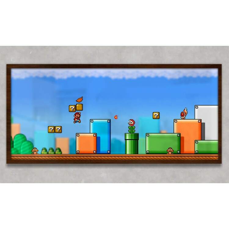 Quadro Decorativo Slim Jogo Mario Bros