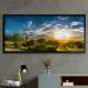 Quadro Decorativo Slim Paisagem Casinha e P�r Do Sol
