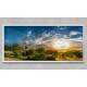 Quadro Decorativo Slim Paisagem Casinha e P�r Do Sol