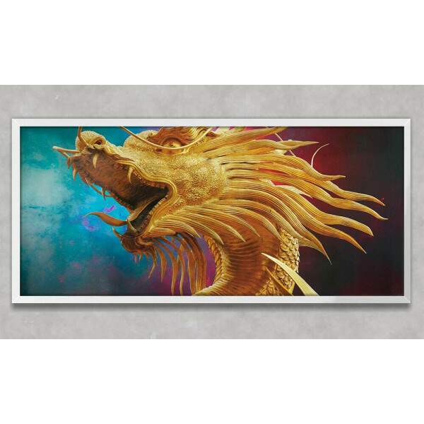 Quadro Decorativo Slim Drago Dourado