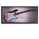 Quadro Decorativo Slim Guitarra e Fundo Cinza