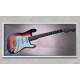 Quadro Decorativo Slim Guitarra e Fundo Cinza