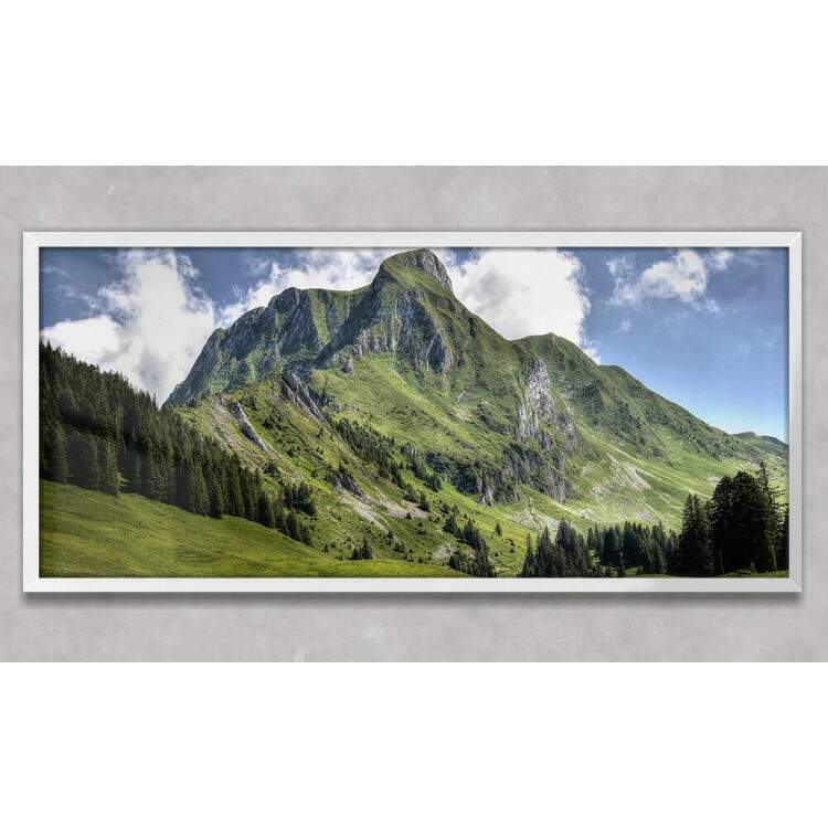 Quadro Decorativo Slim Paisagem Montanha Verde