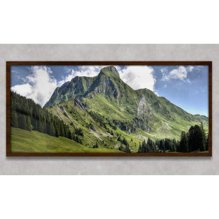 Quadro Decorativo Slim Paisagem Montanha Verde