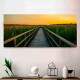 Quadro Decorativo Slim Passarela de Madeira e P�r do Sol