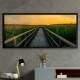 Quadro Decorativo Slim Passarela de Madeira e P�r do Sol
