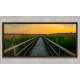 Quadro Decorativo Slim Passarela de Madeira e P�r do Sol