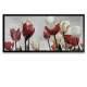 Quadro Decorativo Slim Flores Vermelhas e Brancas