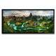 Quadro Decorativo Slim Paisagem Vilarejo e Montanhas