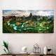 Quadro Decorativo Slim Paisagem Vilarejo e Montanhas