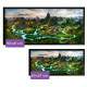 Quadro Decorativo Slim Paisagem Vilarejo e Montanhas