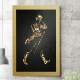 Quadro Decorativo S�mbolo Whisky Dourado