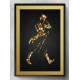 Quadro Decorativo S�mbolo Whisky Dourado