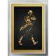 Quadro Decorativo S�mbolo Whisky Dourado