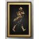 Quadro Decorativo S�mbolo Whisky Dourado
