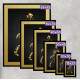 Quadro Decorativo S�mbolo Whisky Dourado