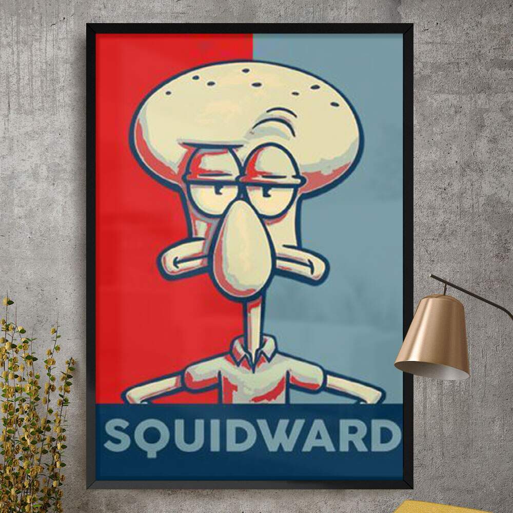 Quadro Decorativo Squidward Lula Molusco Pop Art