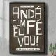 Quadro Decorativo And� Cum F� Eu Vou