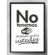 Quadro Decorativo No Tenemos Wifi Hablen Entre Ustedes