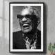 Quadro Decorativo Ray Charles Preto e Branco