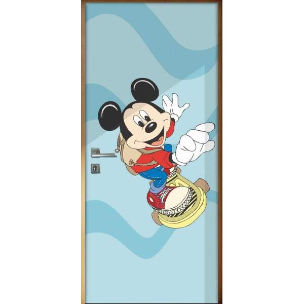 Adesivo para Porta Infantil Mickey Skatista