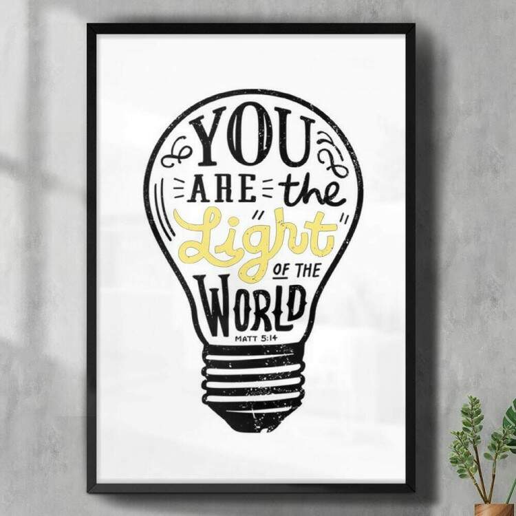 Quadro Decorativo You Are The Light Of The World