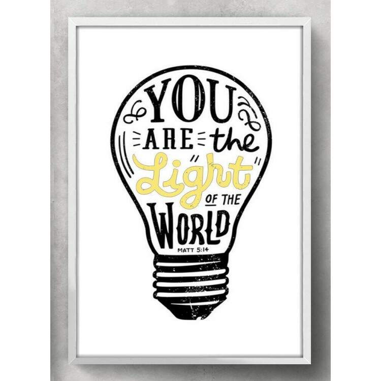 Quadro Decorativo You Are The Light Of The World