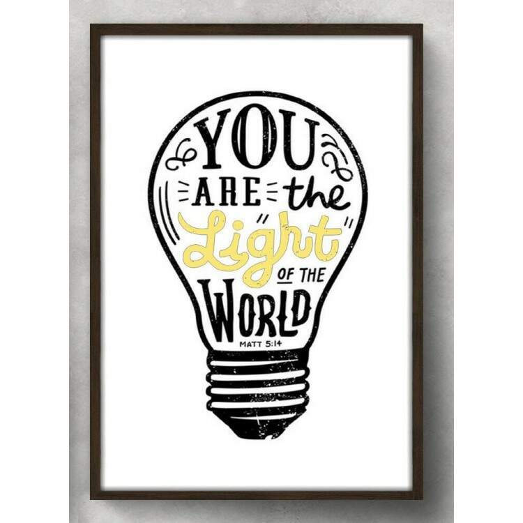 Quadro Decorativo You Are The Light Of The World