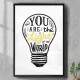 Quadro Decorativo You Are The Light Of The World