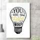 Quadro Decorativo You Are The Light Of The World